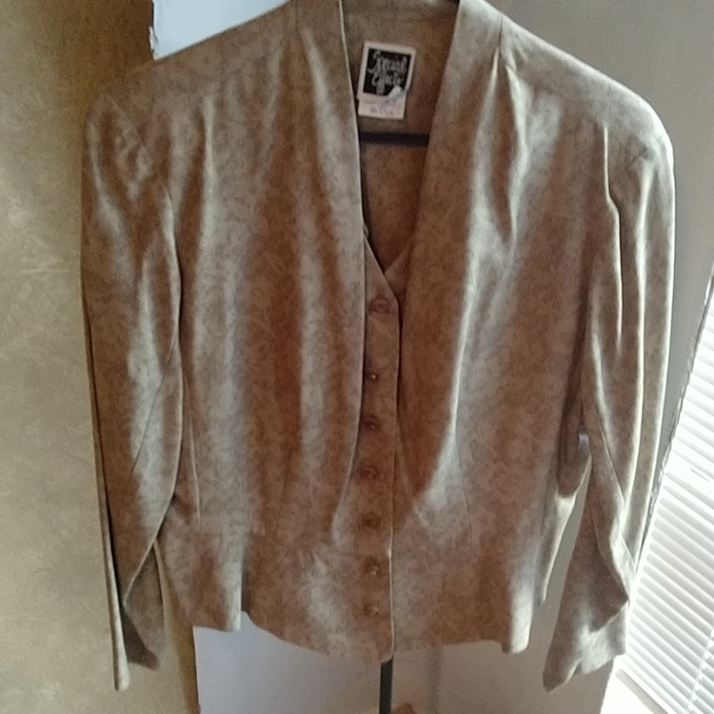 Tan Fitted Jacket - image 1